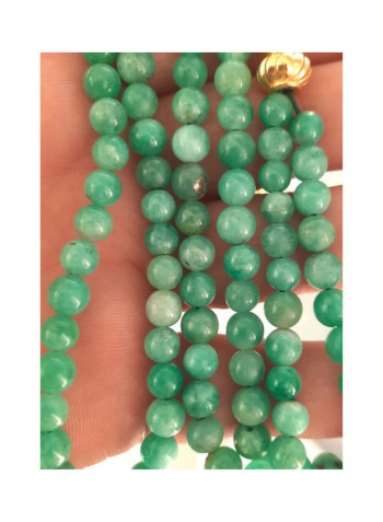 ROYALTY 178.6 Carats Of 99 Natural Genuine Authentic Colombian Emerald Spheres With 18k Gold Plated Beads.