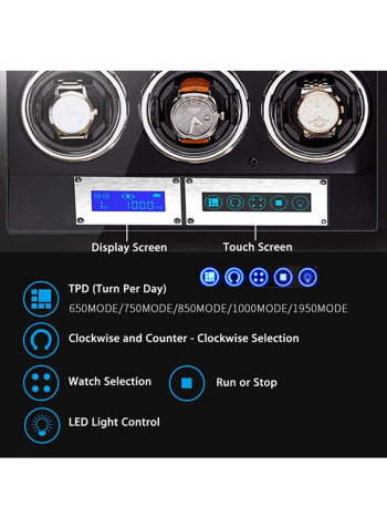 Automatic Watch Box With Quiet Mabuchi Motor LCD Touch Screen And Remote Control For 12 Watches