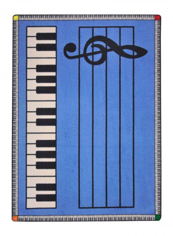 Kid Essentials Music And Special Needs Play Along Rug Blue 327.66 x 401.32centimeter