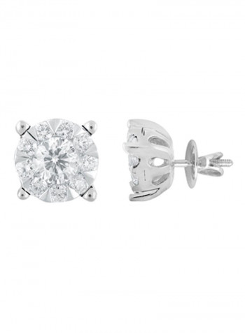 1.5 Ct Daimond Mirage Classic Earrings White Gold