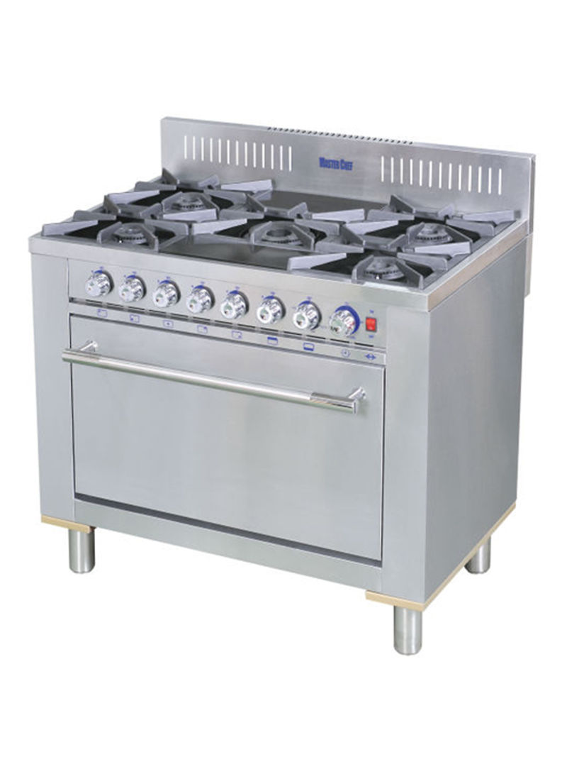 5 Burner Gas Cooker With Oven And Grill Burner 4051S Silver