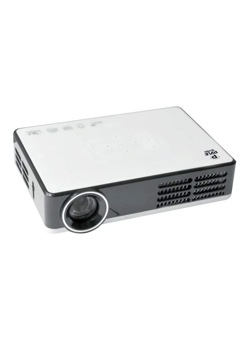 Portable Home Theater Projector With Wi-Fi Wireless Multimedia Streaming PRJAND805 White/Grey