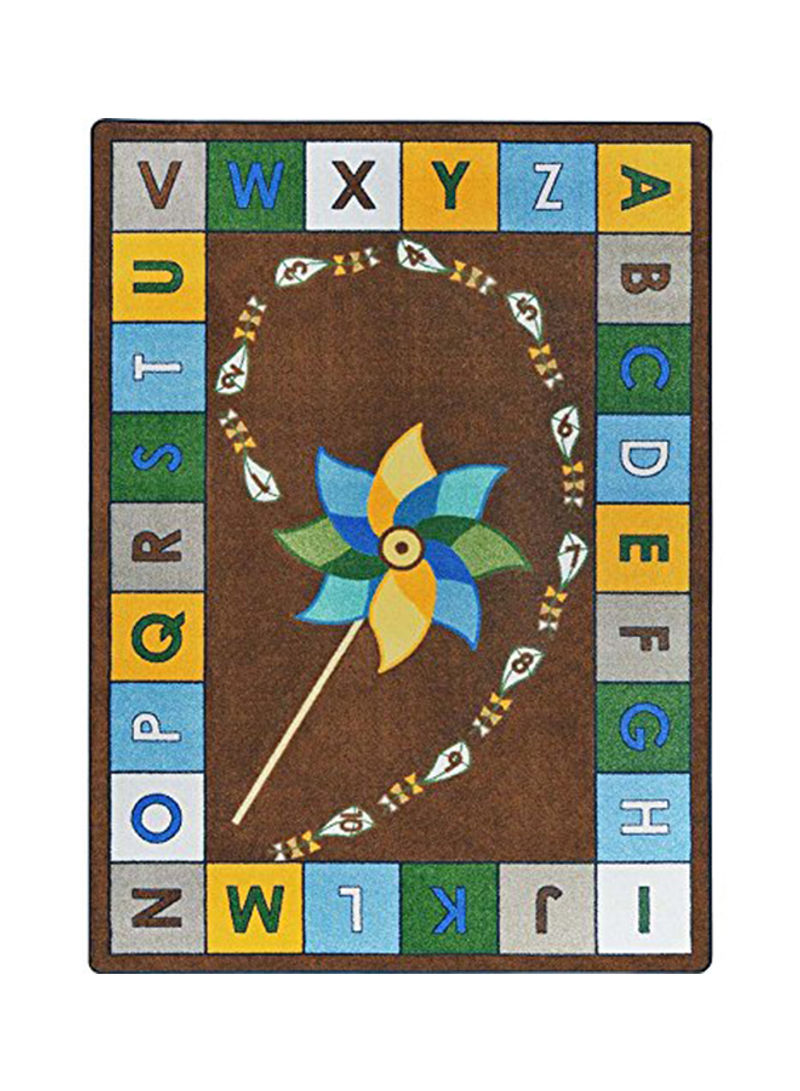 Kid Essentials Early Childhood Alphabet Pinwheel Area Rug Multicolour 327.66 x 401.32inch