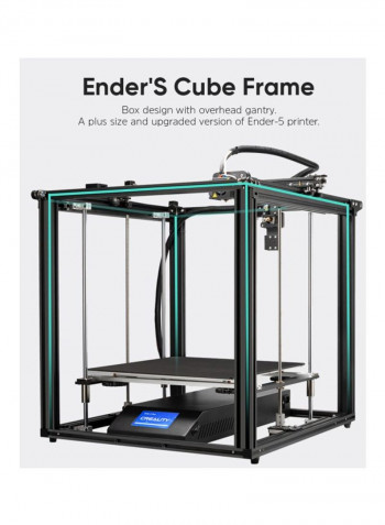 Ender-5 Plus Cube Frame High Precision 3D Printer 74.0x73.0x31.0centimeter Black