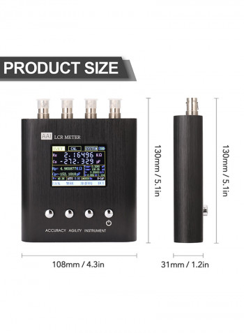 Resistance Capacitance Inductance Measuring Tester Black/Silver