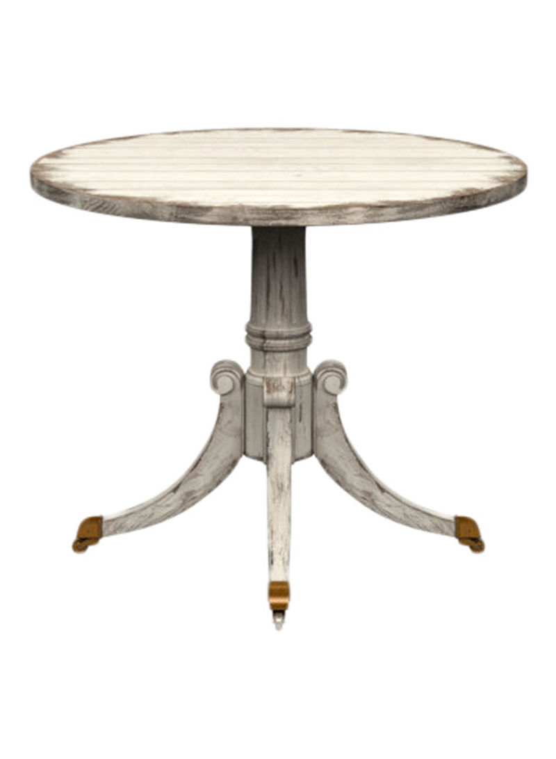 Vienna Round Pedestal Table Beige 32X26.75X18inch
