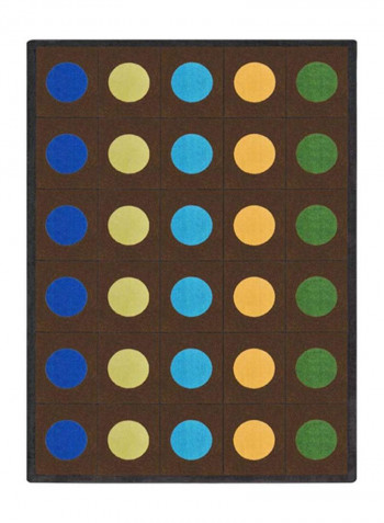 Kid Essentials Early Childhood Lots of Dots Rug Brown 327.66 x 401.32centimeter