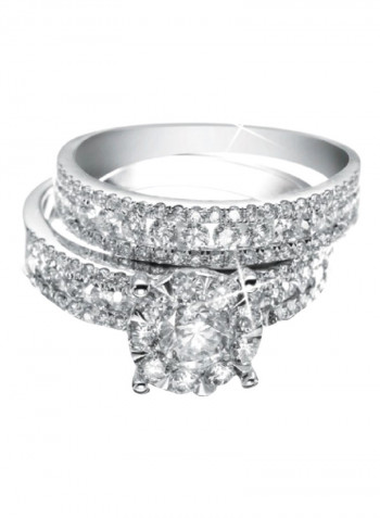 1 Ct Diamond Love Band Ring Set