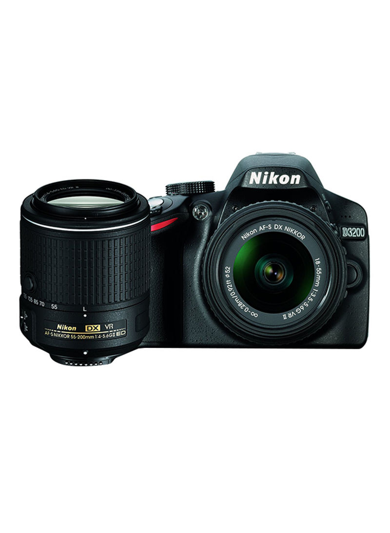 D3200 DSLR Camera With 18-55mm/55-200mm Lens