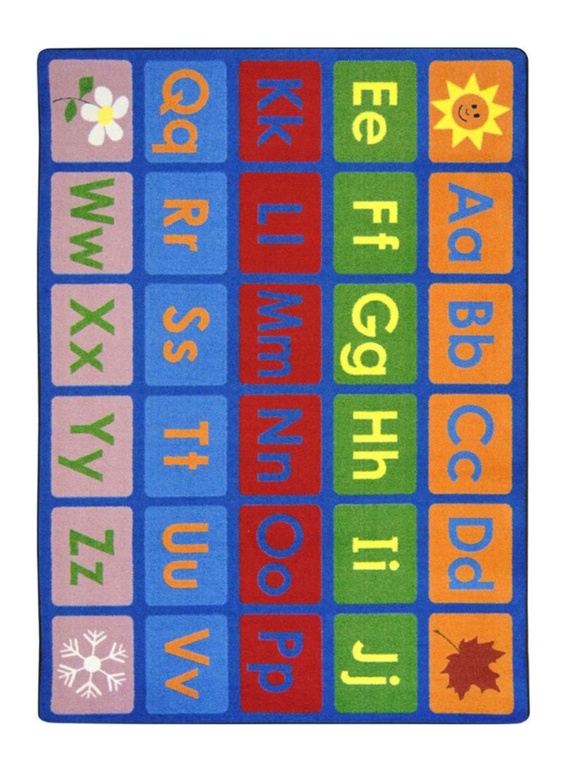 Kid Essentials Early Childhood Any Day Alphabet Rug Multicolour 327.66 x 401.32centimeter