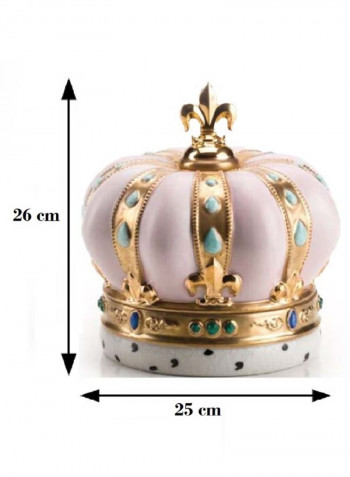 Royal Crown Scented Candle Baby Rose/Gold/Blue 26 x 25cm