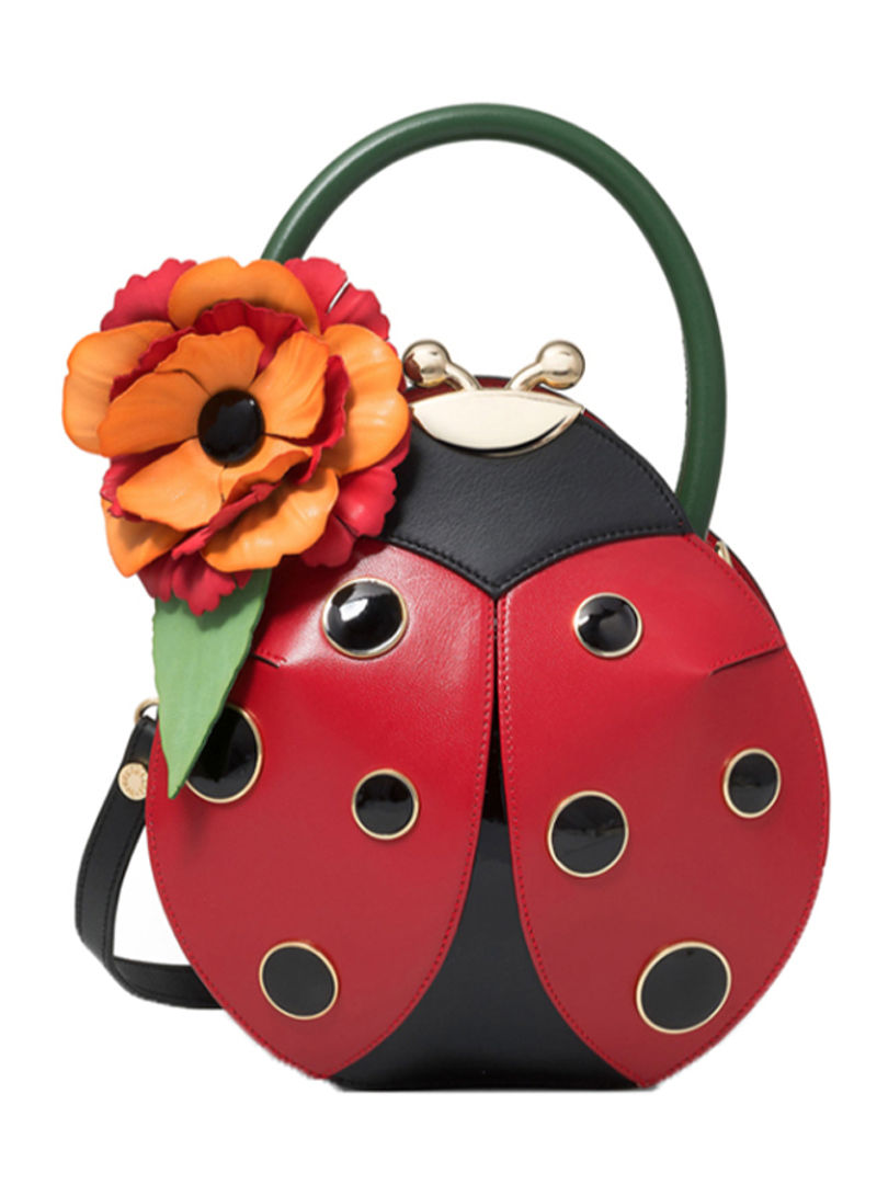 Temi Lady Bug Pattern Crossbody Bag Multicolour