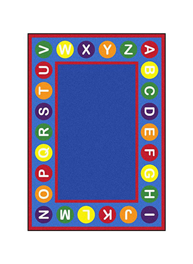 Kid Essentials Early Childhood Alphabet Spots Area Rug Blue/Red 327.66 x 401.32inch