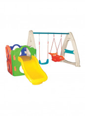 Indoor Outdoor Slide And Swing Set 300x242x185centimeter