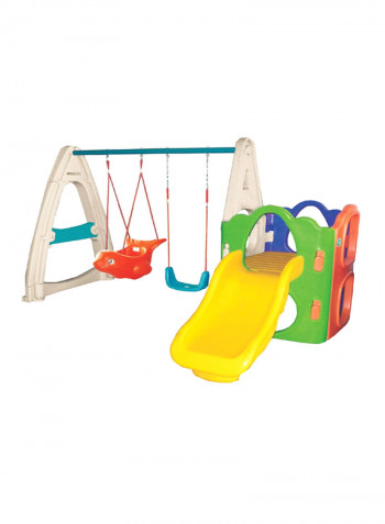 Indoor Outdoor Slide And Swing Set 300x242x185centimeter