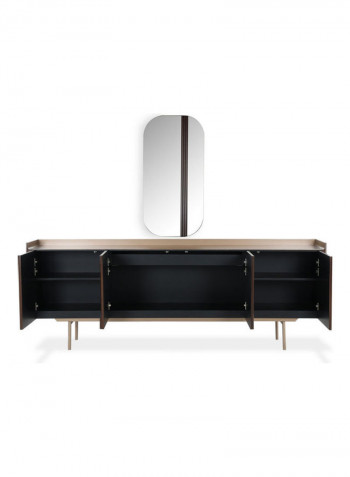 Domino Sideboard with Mirror Brown/Grey