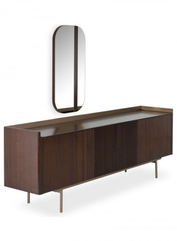 Domino Sideboard with Mirror Brown/Grey