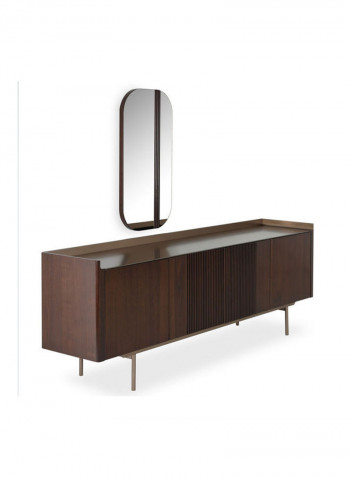 Domino Sideboard with Mirror Brown/Grey
