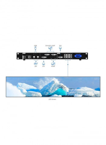 LED Display Video Controller 3,900,000 Pixels VX6S 483.6×250.1×45millimeter Black