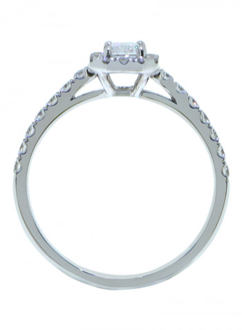 0.82 Ct Emerald Cut Center Diamond Ring