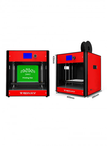 High Precision C5 Desktop 3D Printer With LCD Screen 210 x 210 x 210millimeter Red/Black