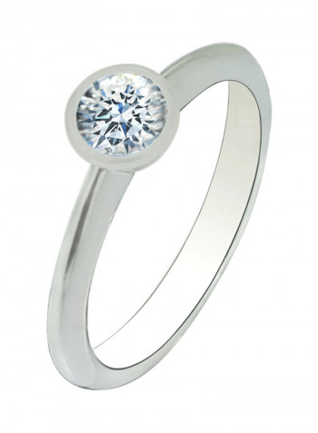 0.51 Ct Diamond Solitaire Round Ring