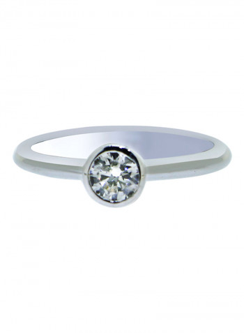 0.51 Ct Diamond Solitaire Round Ring