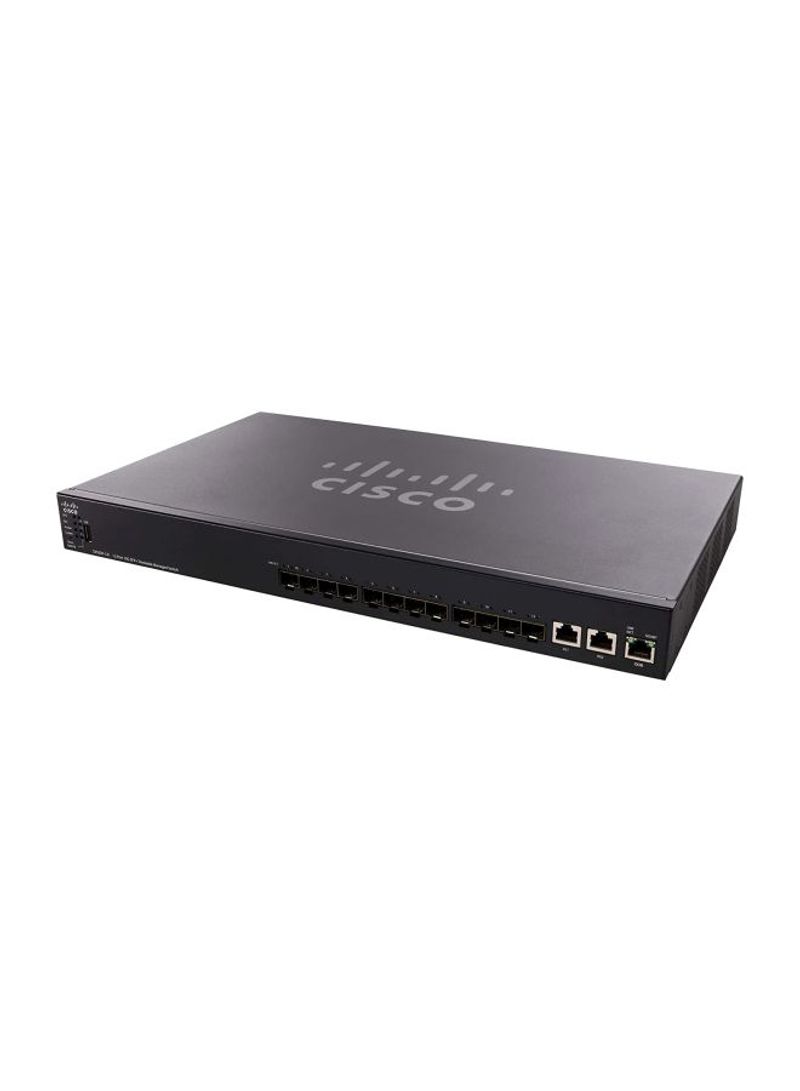 15-Ports Stackable Managed Switch Black