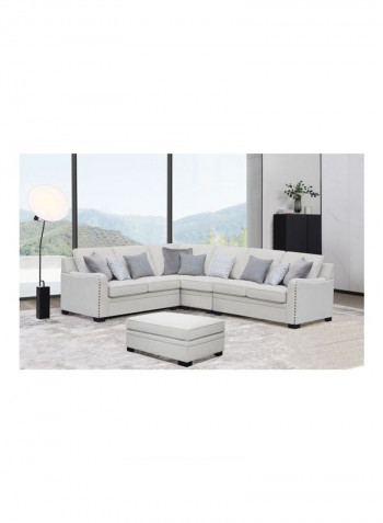 Nashville Corner Sofa With 9-Cushions White