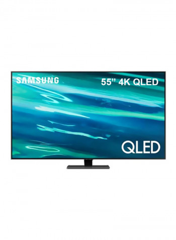 55-Inch QLED 4K Smart TV QA55Q80AAUXZN Silver