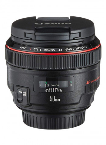 EF 50mm F/1.2L USM Standard Lens For Canon DSLR Camera Black