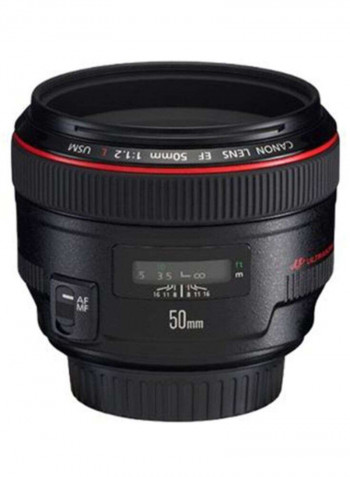 EF 50mm F/1.2L USM Standard Lens For Canon DSLR Camera Black