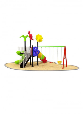5-In-1 Tube Slide Round S-Slide And 3 Swing Set 12006