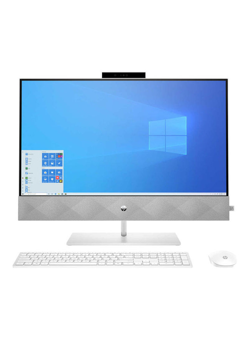Pavilion 27-d0309c All-In-One Desktop With 27-Inch Display, Core i7 Processor/16GB RAM/512GB SSD/Win 10 Home/Wireless Keyboard and Mouse White