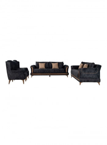 مجموعة أريكة فيجا مكونة من 4 قطع رمادي / بني