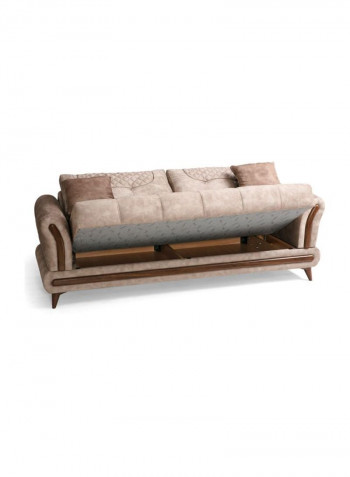 Vega 4-Piece Sofa Set With Storage Brown 226x109x82cm