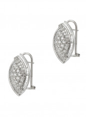 18 Karat White Gold Diamond Earrings