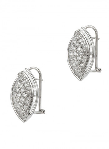 18 Karat White Gold Diamond Earrings