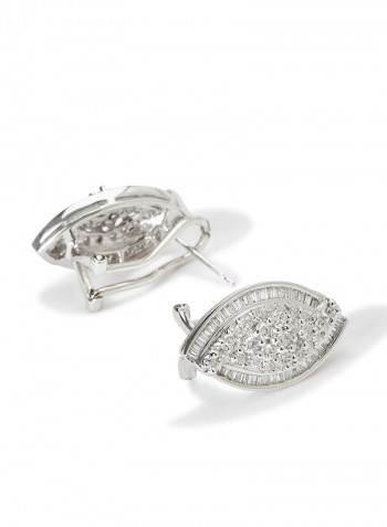 18 Karat White Gold Diamond Earrings