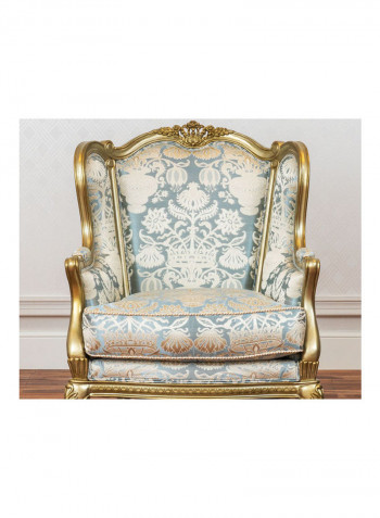 Loreto Single Seater Sofa Blue/Gold/Beige 79x83x110cm