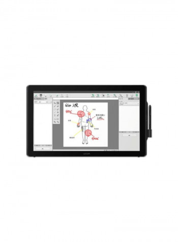 Full HD Pen Display 24-inch DTK-2451 With Battery-Free Stylus 23.66x14x1.8inch Black