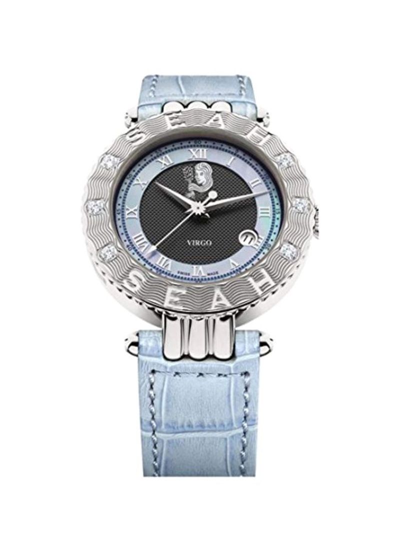 Women's Virgo Diamond Studded Analog Watch 42SS-A-ALBL-V