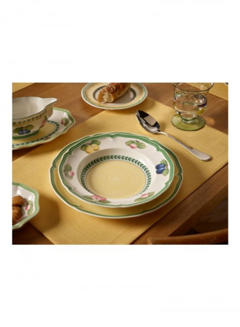 37-Piece French Garden Porcelain Dinner Set White/Yellow/Green