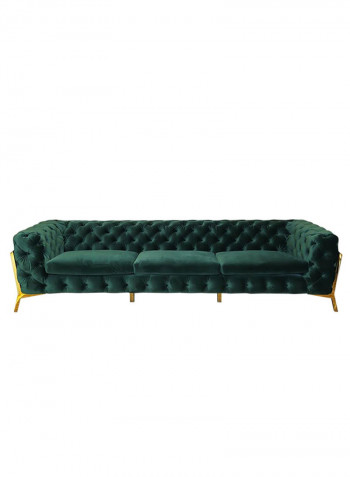 Oceania Four Seater Sofa Green/Gold