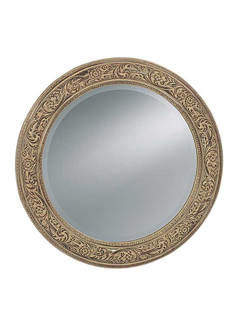 Ornately Carved Mirror Brown 99.06centimeter