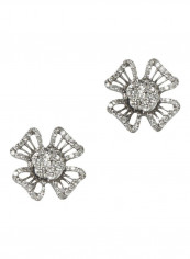 18 Karat White Gold Diamond Earrings