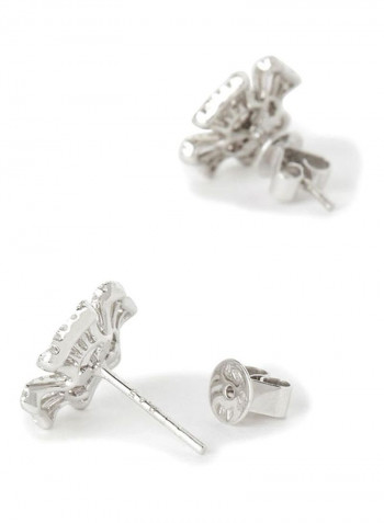 18 Karat White Gold Diamond Earrings