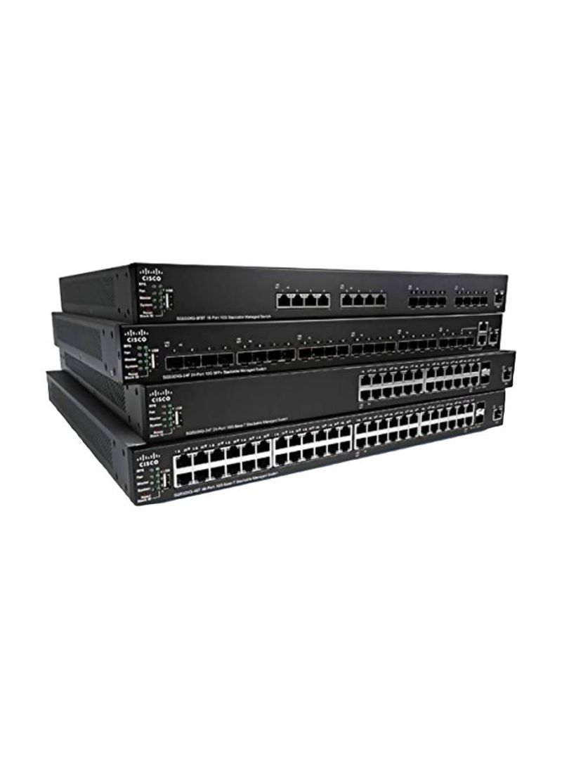 24 Port Stackable Switch Black