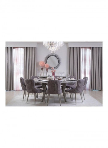 9-Piece Weybridge Round Dining Set Grey