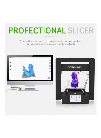 3D Desktop Printer With Touch Screen PLA Filament 220 x 220 x 220ml Black